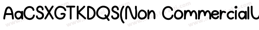 AaCSXGTKDQS(Non CommercialUse)字体转换